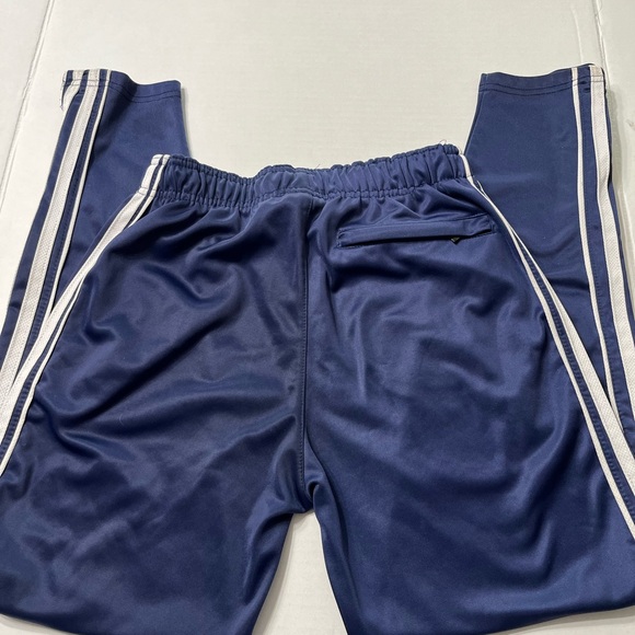 MIK Small Joggers Track Pants Blue 3 White Lines Elastic Waist, 3 - Picture 7 of 9